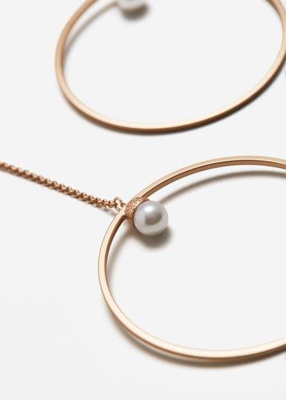 Mango Mango Hoop Pendant Earrings