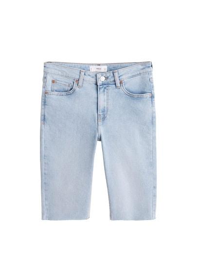 Mango Mango Cyclist Denim Bermuda