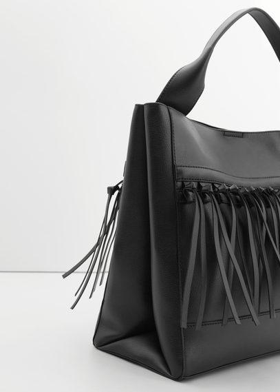 Mango Mango Fringe Hobo Bag