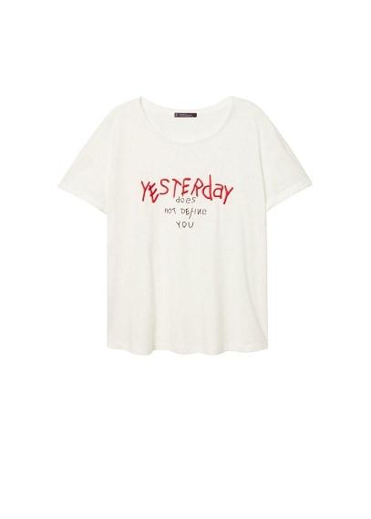 Violeta By Mango Violeta By Mango Embroidered Cotton T-shirt