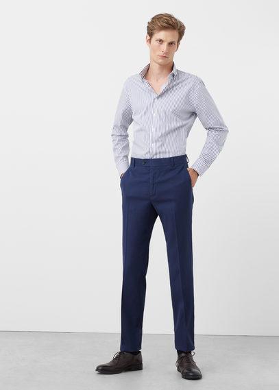 Mango Man Mango Man Slim-fit Micro Check Suit Trousers