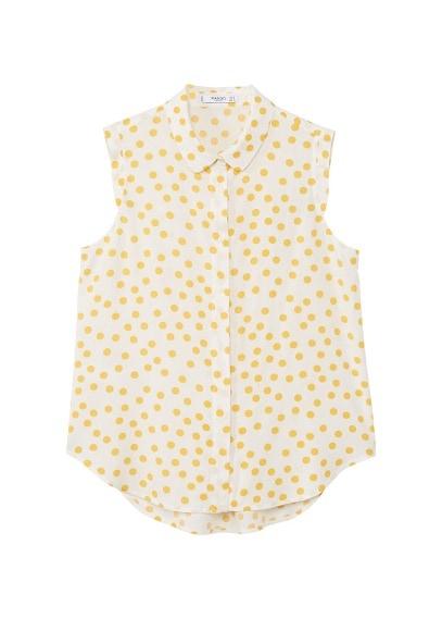 Mango Mango Sleeveless Print Shirt