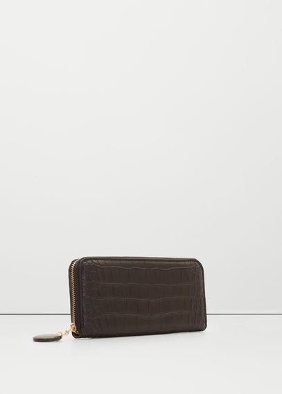 Mango Mango Croc-effect Wallet