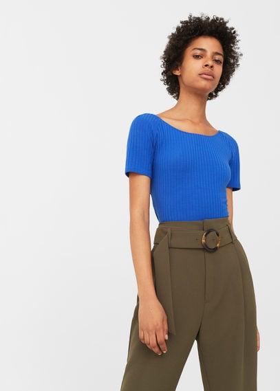 Mango Mango Bow Textured T-shirt