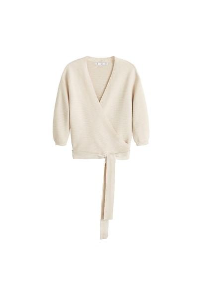 Mango Mango Wrap Bow Cardigan