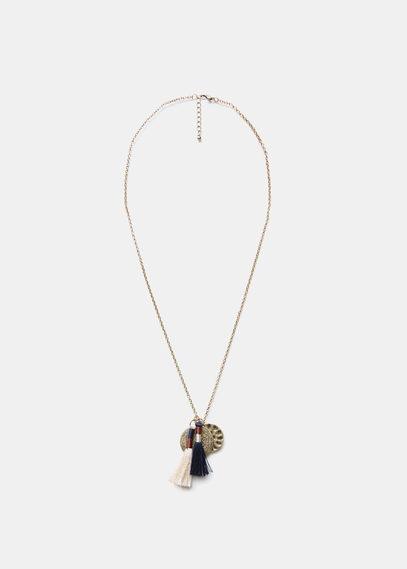 Violeta By Mango Tassel Pendant Necklace