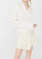 Mango Mango Frayed Linen Shirt