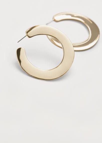 Violeta By Mango Violeta By Mango Wide Hoop Earrings