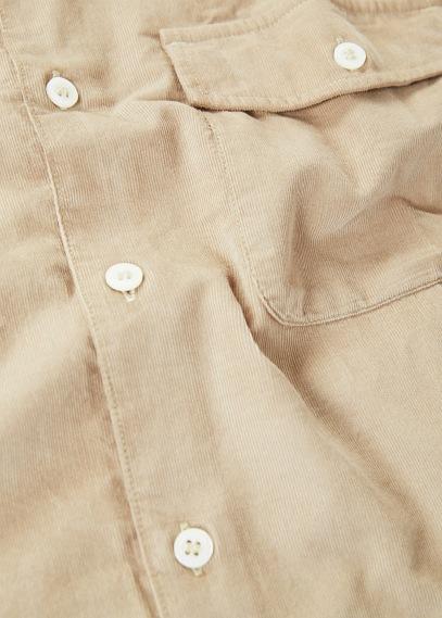 Mango Man Mango Man Slim-fit Corduroy Cotton Shirt