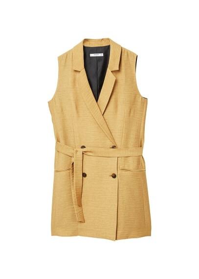 Mango Mango Lapels Textured Dress