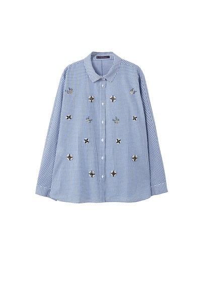 Violeta By Mango Violeta By Mango Appliqus Check Shirt
