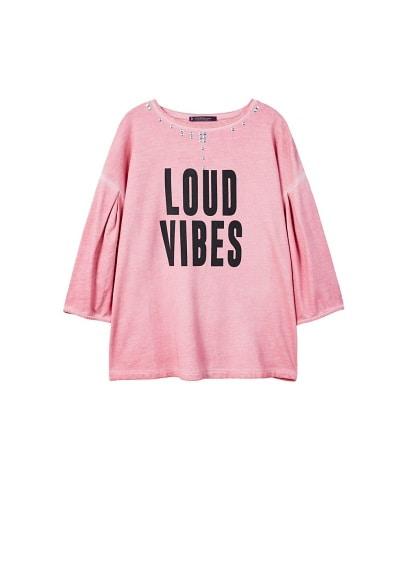 Violeta By Mango Violeta By Mango Message Studs Sweatshirt