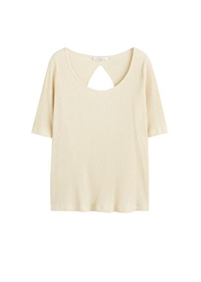 Violeta By Mango Violeta By Mango Ribbed Cotton T-shirt