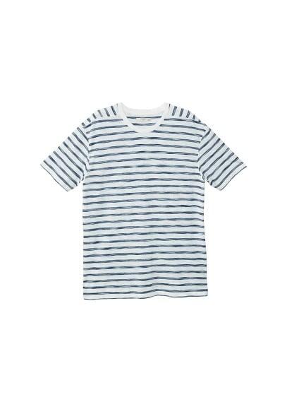 Mango Man Mango Man Striped Slub T-shirt
