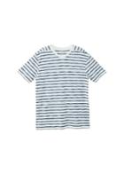 Mango Man Mango Man Striped Slub T-shirt