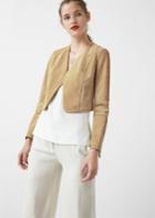 Mango Mango Leather Crop Jacket