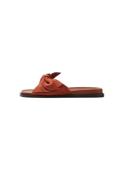 Violeta By Mango Violeta By Mango Bow Leather Sandals
