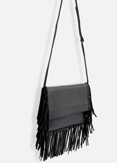Violeta By Mango Violeta By Mango Fringe Leather Bag