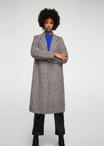 Mango Mango Checkered Overcoat