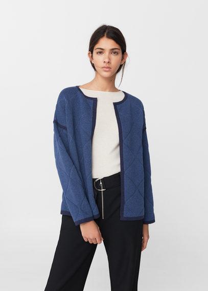 Mango Mango Trimmed Cotton Cardigan