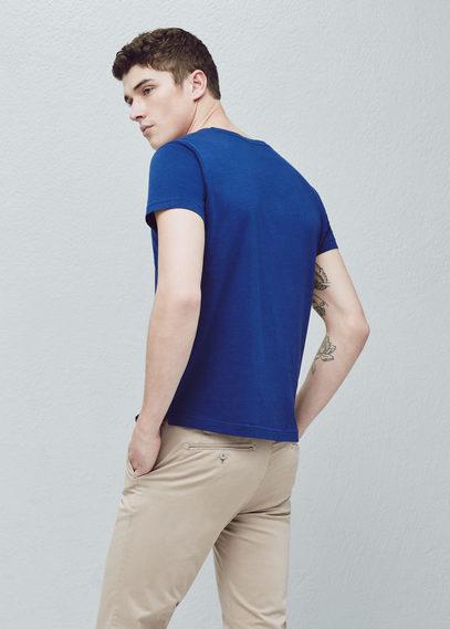 Mango Man Mango Man V-neck Cotton T Shirt