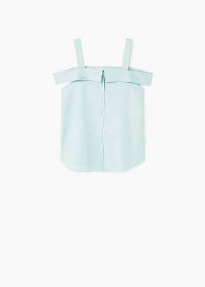 Mango Mango Linen-blend Top