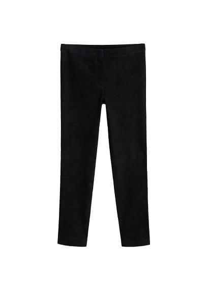 Mango Mango Slim-fit Leather Trousers