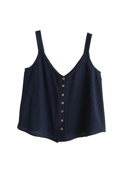Mango Mango Buttoned Crop Top