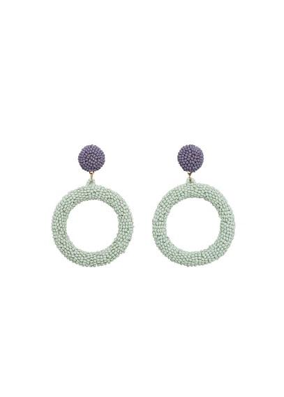 Mango Mango Crystal Hoop Earrings