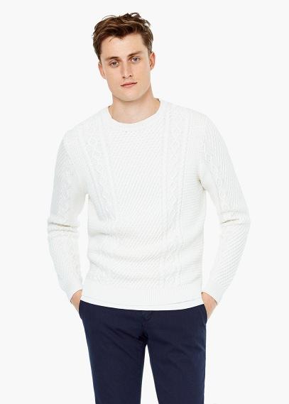 Mango Man Mango Man Textured Cotton Sweater