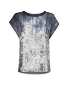 Mango Metallic Print T Shirt