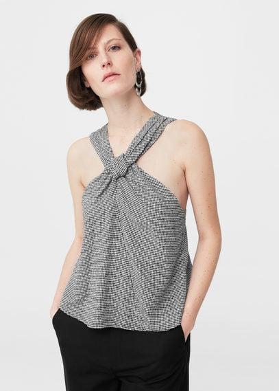 Mango Mango Ruffled Wrapped Top