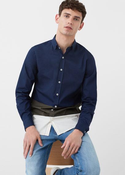 Mango Man Mango Man Slim-fit Contrast Panels Shirt