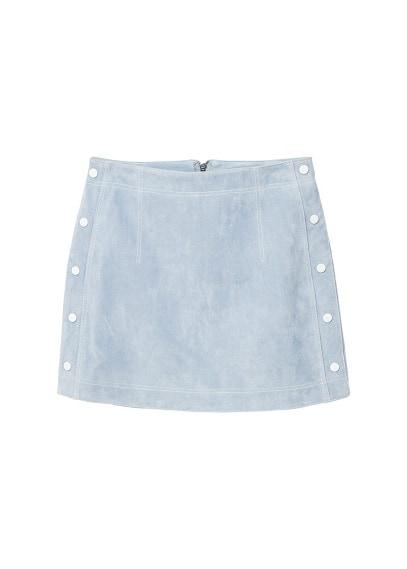 Mango Mango Stitch Leather Skirt