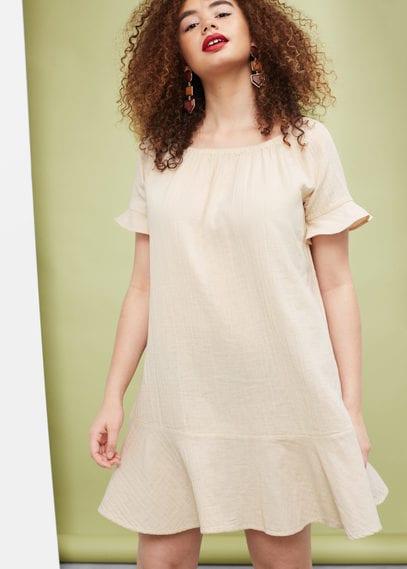 Violeta By Mango Violeta By Mango Contrasting Off-shoulder Dress