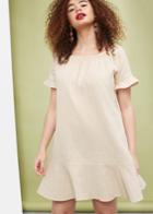 Violeta By Mango Violeta By Mango Contrasting Off-shoulder Dress