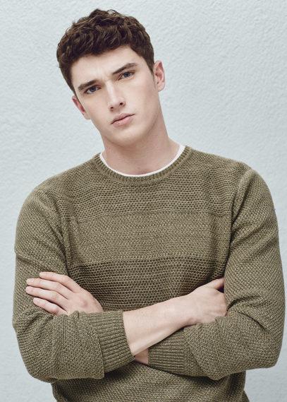 Mango Man Mango Man Reverse-knit Sweater