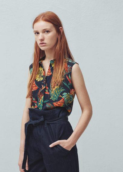 Mango Mango Tropical Print Top