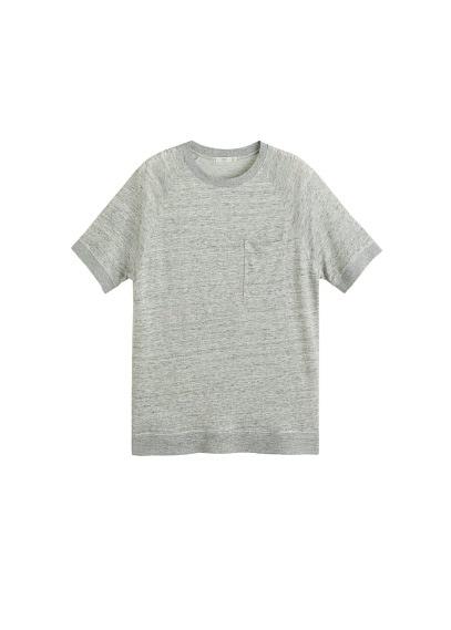 Mango Man Mango Man Flecked Lyocell Linen T-shirt