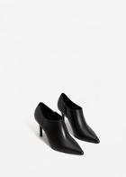 Mango Mango Leather Pointed Ankle Boots
