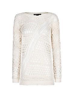 Mango Cotton Open-work Sweater