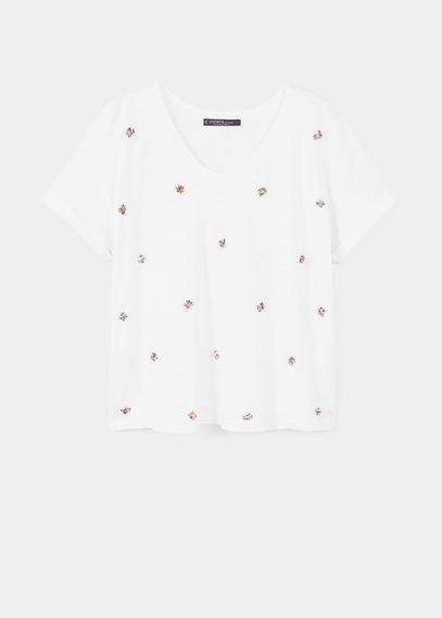 Violeta By Mango Violeta By Mango Sequin Flecked T Shirt
