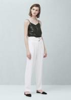Mango Mango Tab-detail High-waist Trousers
