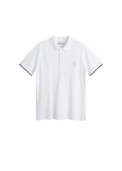 Mango Man Mango Man Logo Cotton Piqu Polo Shirt