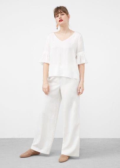 Violeta By Mango Violeta By Mango Flared Sleeve Blouse