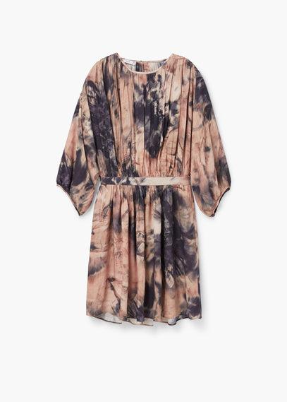 Mango Mango Printed Pleated Dress