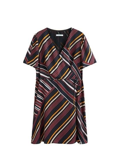 Violeta By Mango Violeta By Mango Striped Wrap Dress