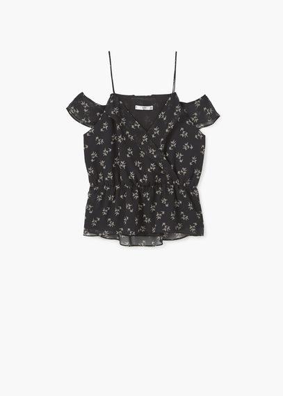 Mango Mango Floral Cross-body Top