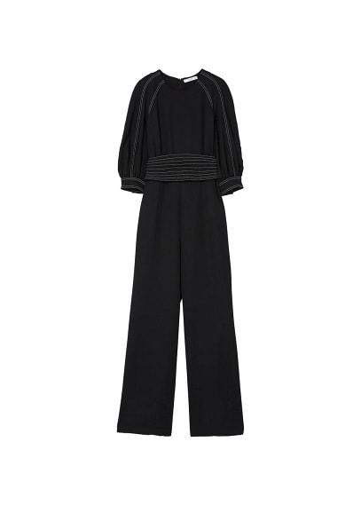 Mango Mango Contrast Seam Jumpsuit