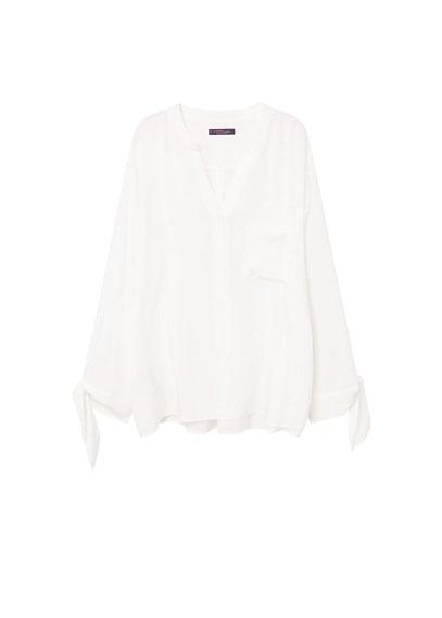 Violeta By Mango Violeta By Mango Tie-fastening Cuffs Blouse